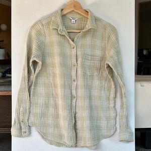 Sonoma Light Green Textured Shirt 100% cotton